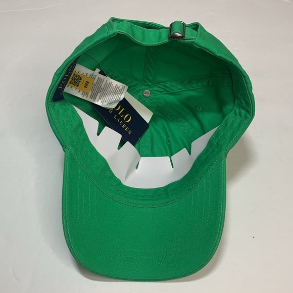 Polo Ralph Lauren Cotton Chino Sports Cap Green New - Picture 6 of 10